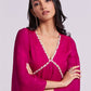 Rajwada Pink Organza Embroidered Stitched Kurta Set For Women