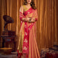 Rajwada Red and Mauve Silk Blend Woven Saree For Women