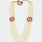 Rajwada White And Pink Alloy Beaded Pearl Jewellery Set For Women