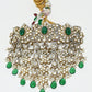 Rajwada Golden And Green Alloy Kundan And Stone Jewellery Set For Women