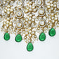 Rajwada Golden And Green Alloy Kundan And Stone Jewellery Set For Women