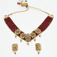 Rajwada Marron Alloy Beaded Pearl Jewellery Set For Women