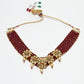 Rajwada Marron Alloy Beaded Pearl Jewellery Set For Women