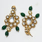 Rajwada Green And Golden Alloy Beaded Pearl And Kundan Jewellery Set For Women