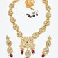 Rajwada Golden Alloy Kundan Jewellery Set For Women