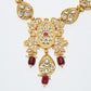 Rajwada Golden Alloy Kundan Jewellery Set For Women
