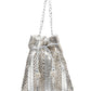 Rajwada Silver Cotton Blend Embellished Potli For Women
