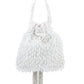 Rajwada White Suede Embellished Potli For Women