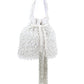 Rajwada White Suede Embellished Potli For Women
