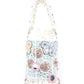 Rajwada White Suede Embellished Potli For Women
