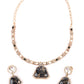 Rajwada Black Mixed Metal Embellished Neck Piece Set For Women