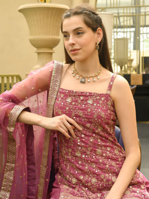 Rajwada Multicolor Mixed Metal Embellished Neck Piece Set For Women