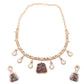 Rajwada Multicolor Mixed Metal Embellished Neck Piece Set For Women