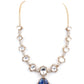 Rajwada Blue Mixed Metal Embellished Neck Piece Set For Women