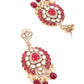 Rajwada Maroon Mixed Metal Embellished Neck Piece Set For Women