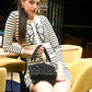 Rajwada Black Silk Blend Embellished Hand Bag For Women