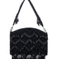 Rajwada Black Silk Blend Embellished Hand Bag For Women