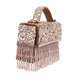 Rajwada Brown Suede Embellished Hand Bag For Women