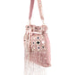 Rajwada Dusty Pink Velvet Embellished Potli For Women