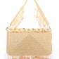 Rajwada Gold Cotton Blend Embellished Hand Bag For Women