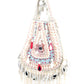 Rajwada White Suede Embellished Potli For Women