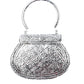 Rajwada Off White Suede Embellished Hand Bag For Women