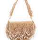 Rajwada Beige Suede Embellished Hand Bag For Women