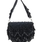 Rajwada Black Suede Embellished Hand Bag For Women