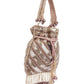 Rajwada Beige Suede Embellished Potli For Women