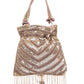 Rajwada Beige Suede Embellished Potli For Women