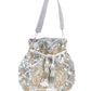 Rajwada Silver And Gold Velvet Embellished Potli For Women