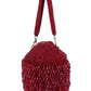 Rajwada Maroon Suede Embellished Potli For Women