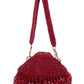 Rajwada Maroon Suede Embellished Potli For Women