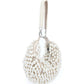Rajwada Off White Suede Embellished Hand Bag For Women