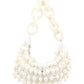 Rajwada Off White Suede Embellished Hand Bag For Women