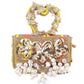 Rajwada Multicolour Velvet Embellished Clutch For Women
