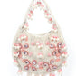Rajwada White Velvet Embellished Clutch For Women