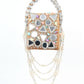 Rajwada Beige Velvet Embellished Clutch For Women