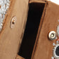 Rajwada Beige Velvet Embellished Clutch For Women