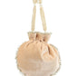 Rajwada Beige Velvet Embellished Potli For Women