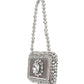Rajwada Silver Velvet Embellished Clutch For Women