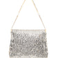 Rajwada Silver & Golden Silk Blend Embellished Clutch For Women