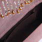 Rajwada Mauve Suede Embellished Clutch For Women