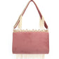Rajwada Mauve Suede Embellished Clutch For Women
