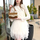 Rajwada Brown Velvet Embellished Clutch For Women