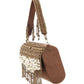 Rajwada Brown Velvet Embellished Clutch For Women
