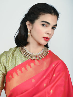 Rajwada Multicolor Alloy Kundan Jewellery Set For Women