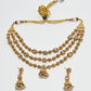 Rajwada Golden Alloy Kundan Jewellery Set For Women
