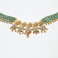 Rajwada Green And Golden Alloy Beaded Pearl Jewellery Set For Women