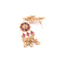 Rajwada Maroon & White Alloy Embellished Jewellery Set For Women